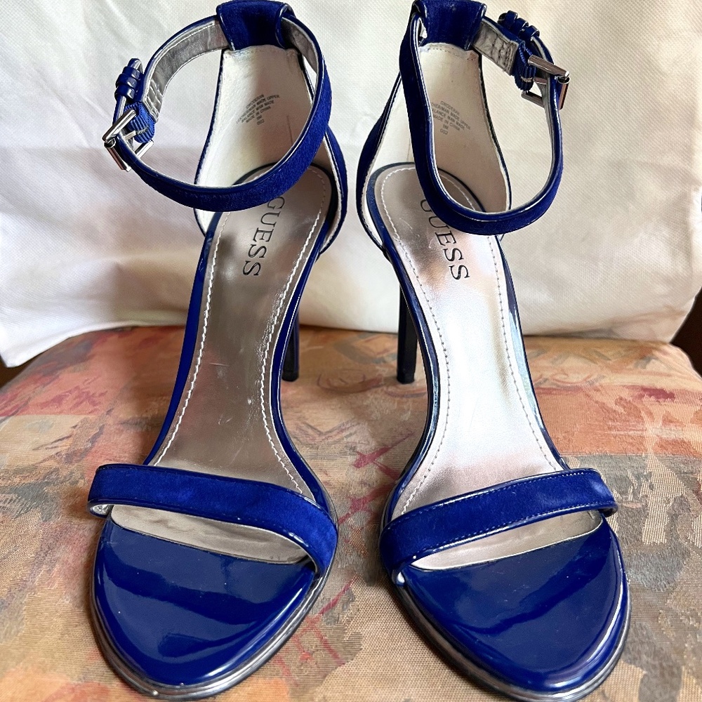 Guess Blue Heeled Sandals